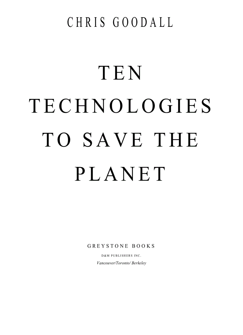 image for page Ten Technologies to Save the Planet