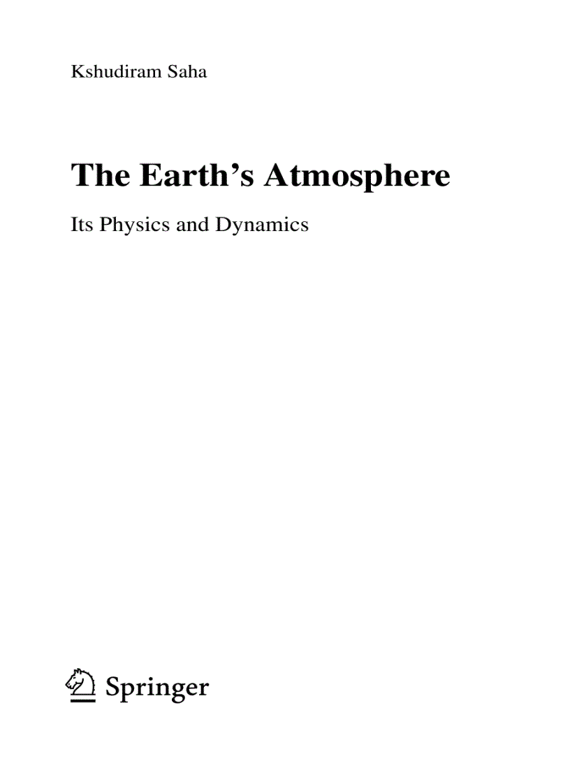 image for page The Earth s Atmosphere Its Physics and Dynamics