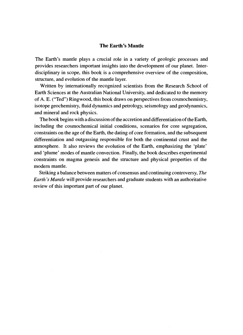 image for page The Earth s Mantle Composition