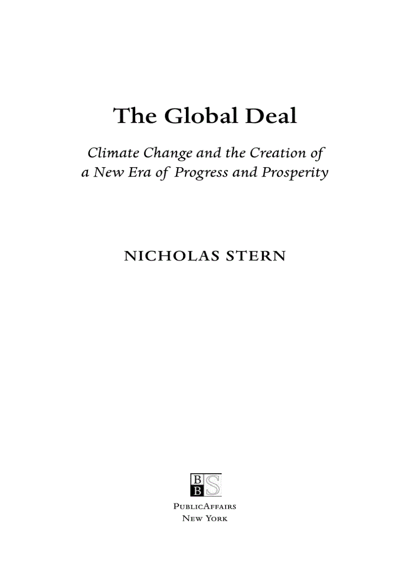 image for page The Global Deal 1st Edition