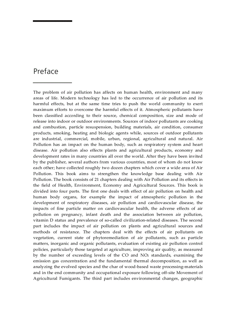 image for page The Impact of Air Pollution on Health Economy Environment and Agricultural Sources