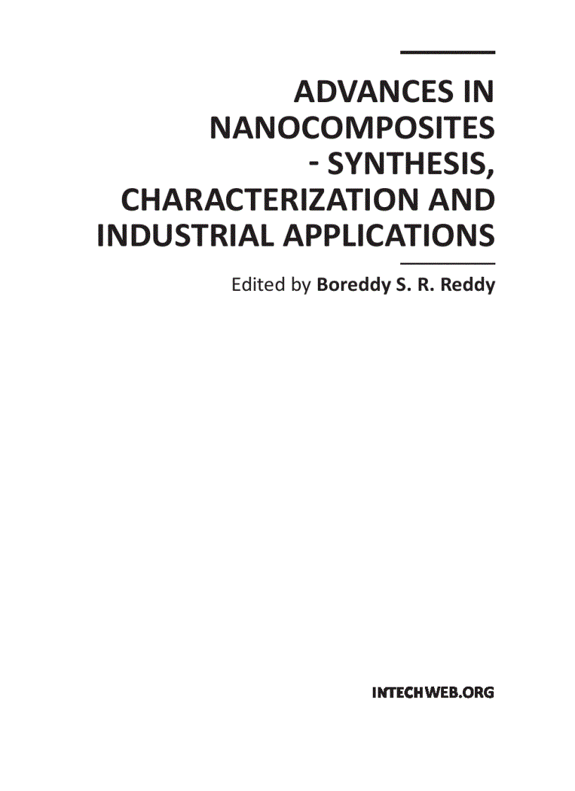 image for page Advances in Nanocomposites Synthesis Characterization and Industrial Applications