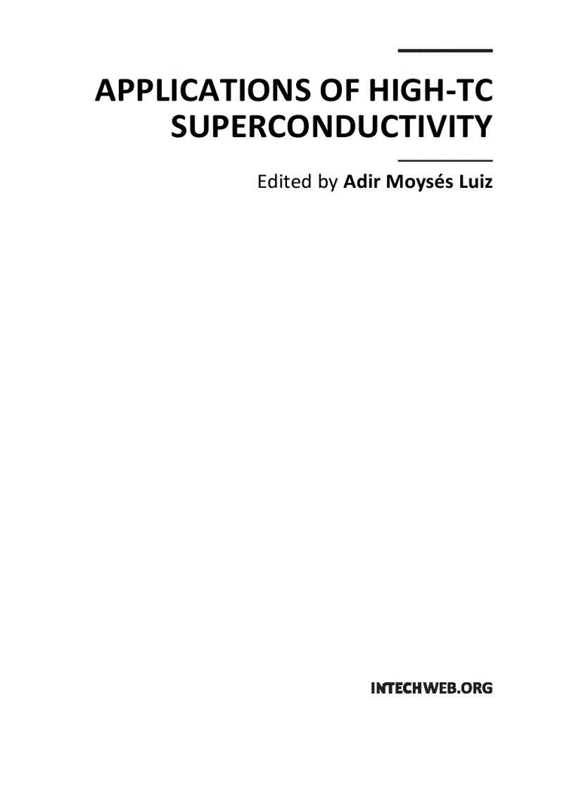 image for page Applications of High Tc Superconductivity