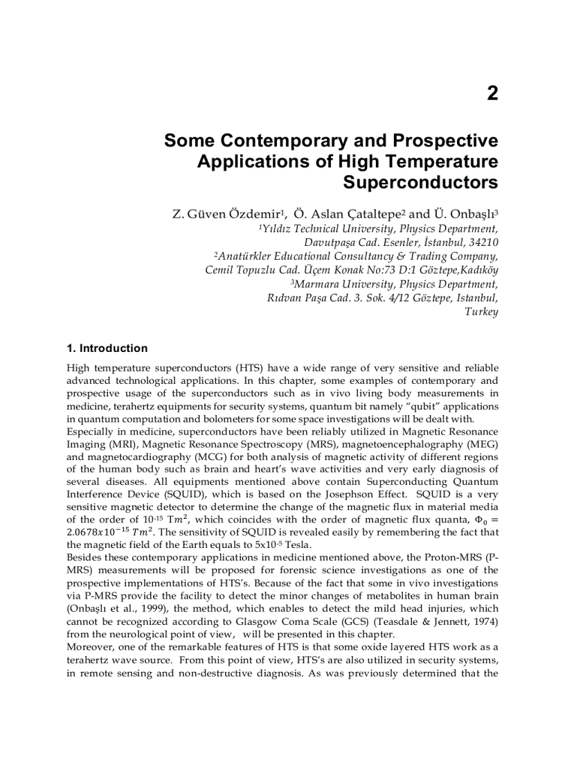 image for page Applications of High Tc Superconductivity