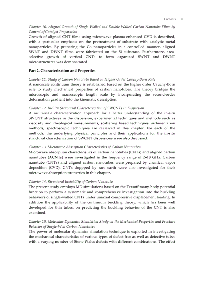 image for page Carbon Nanotubes Synthesis Characterization Applications