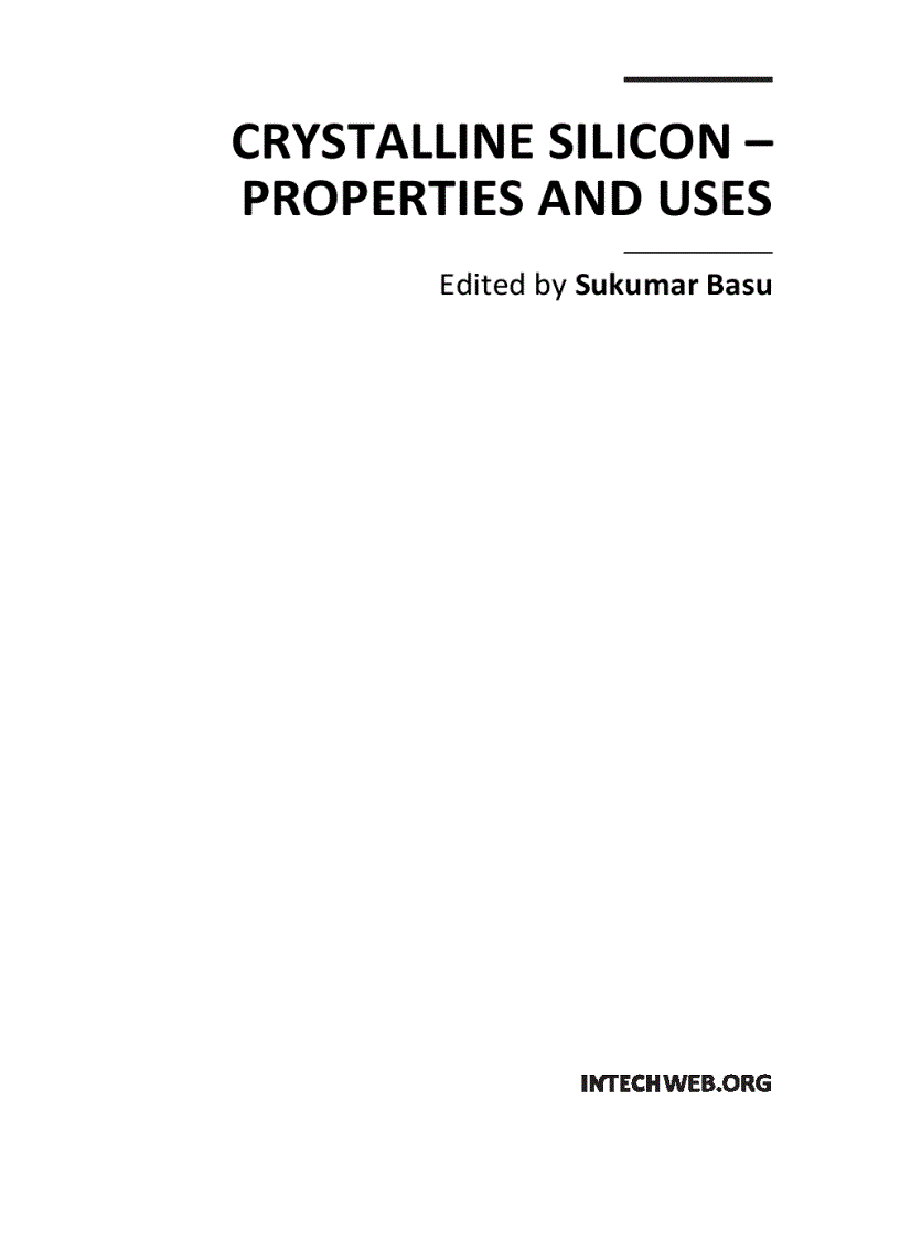 image for page Crystalline Silicon Properties and Uses