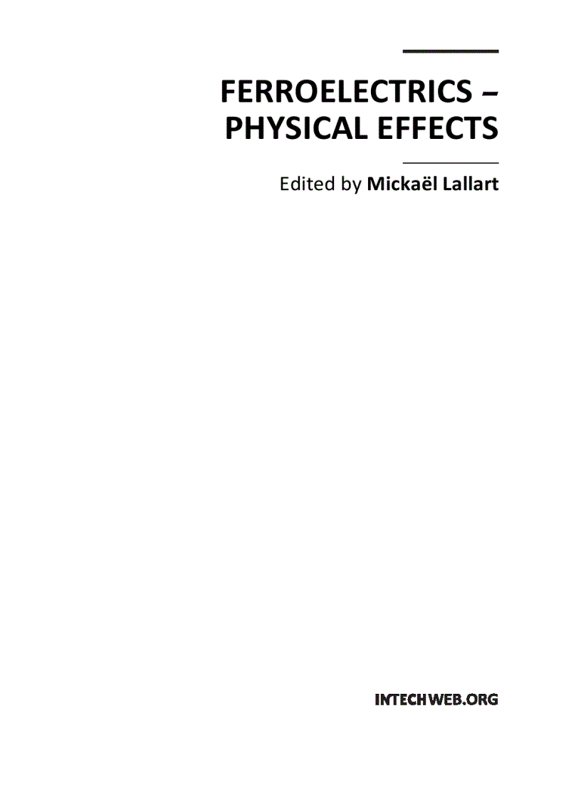 image for page Ferroelectrics Physical Effects