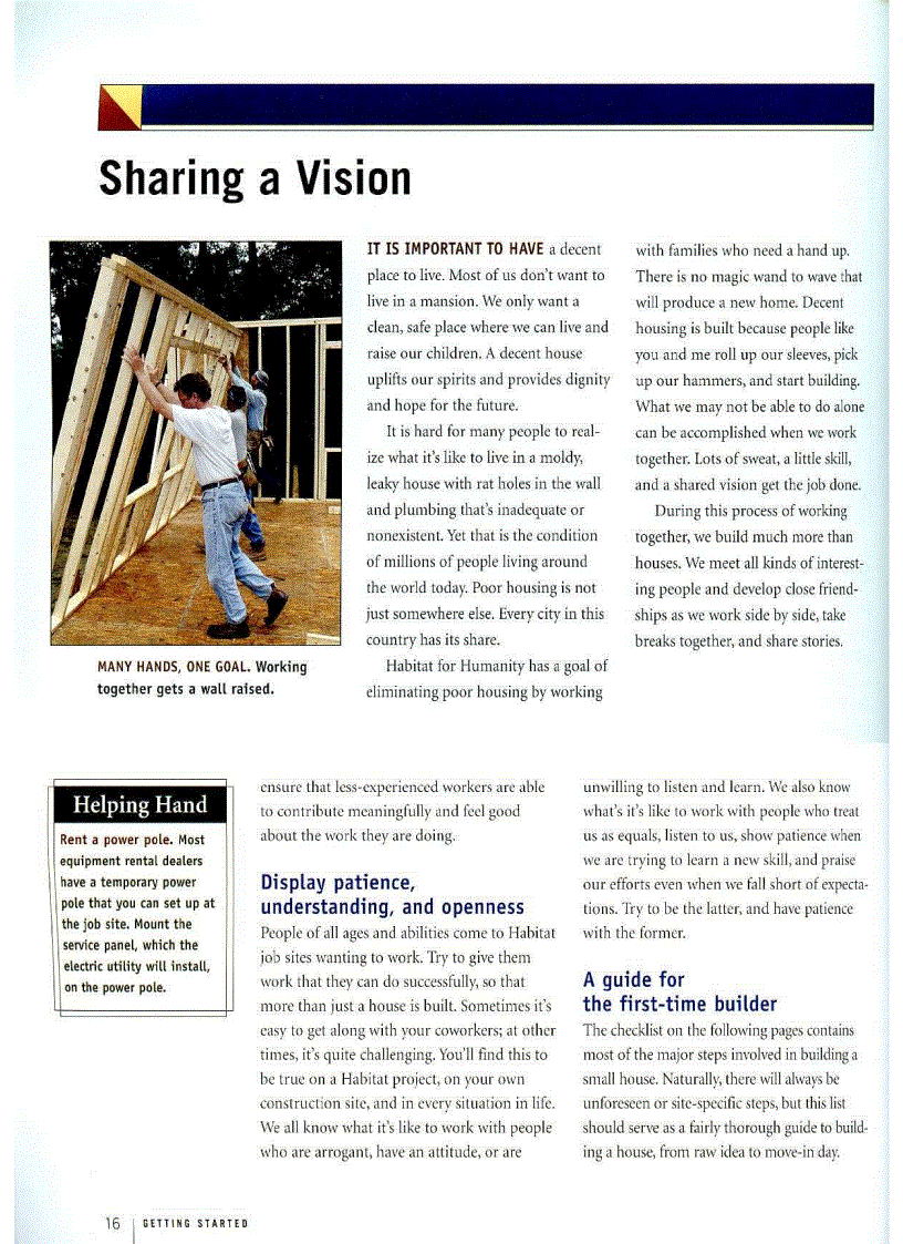 image for page Habitat for Humanity How to Build a House