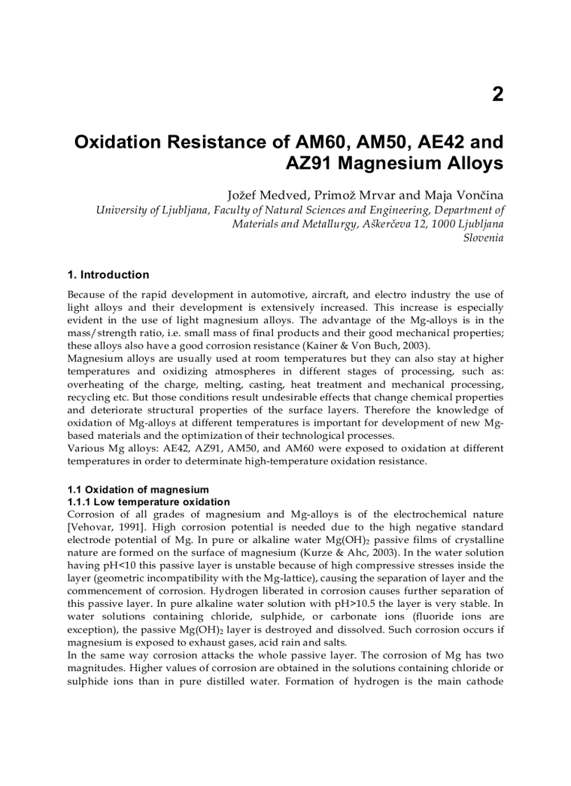 image for page Magnesium Alloys Corrosion and Surface Treatments