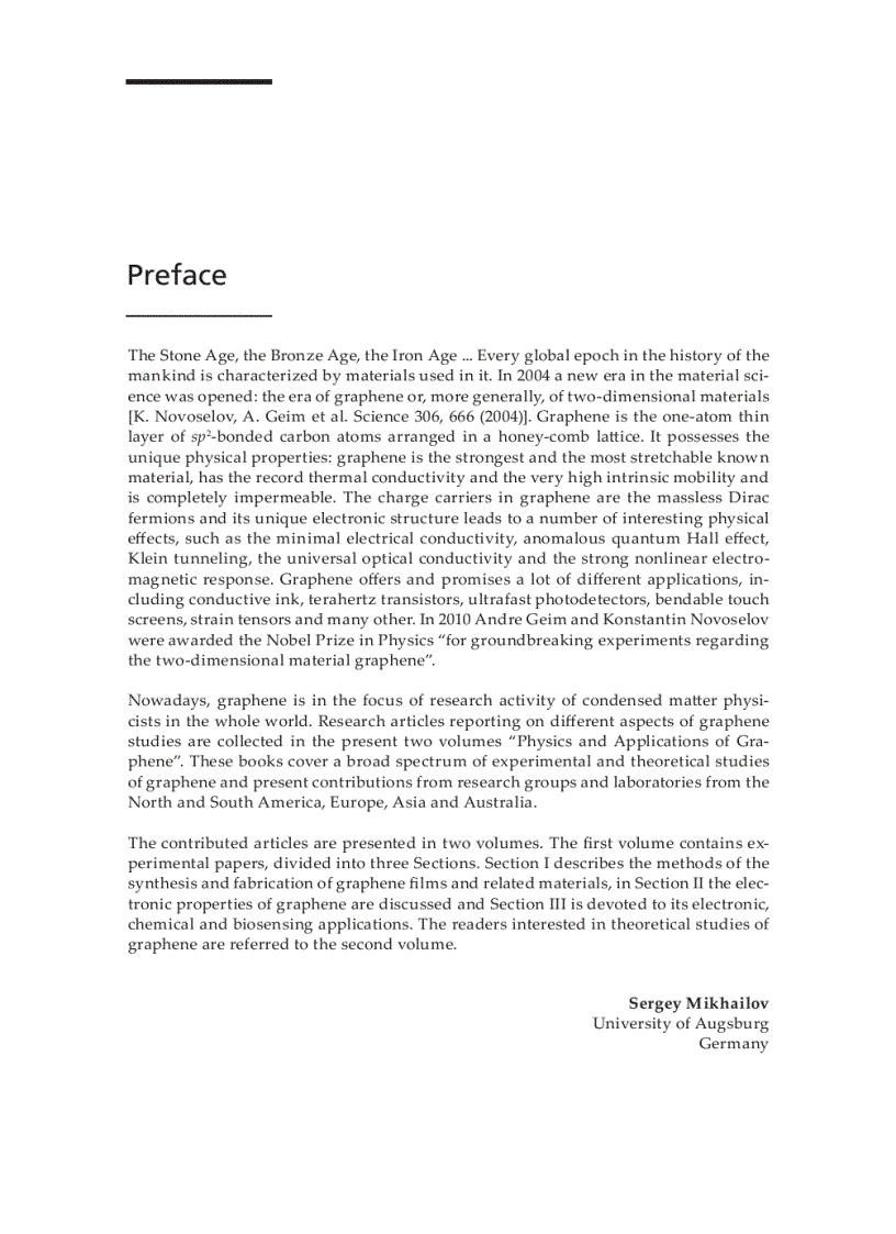 image for page Physics and Applications of Graphene Experiments