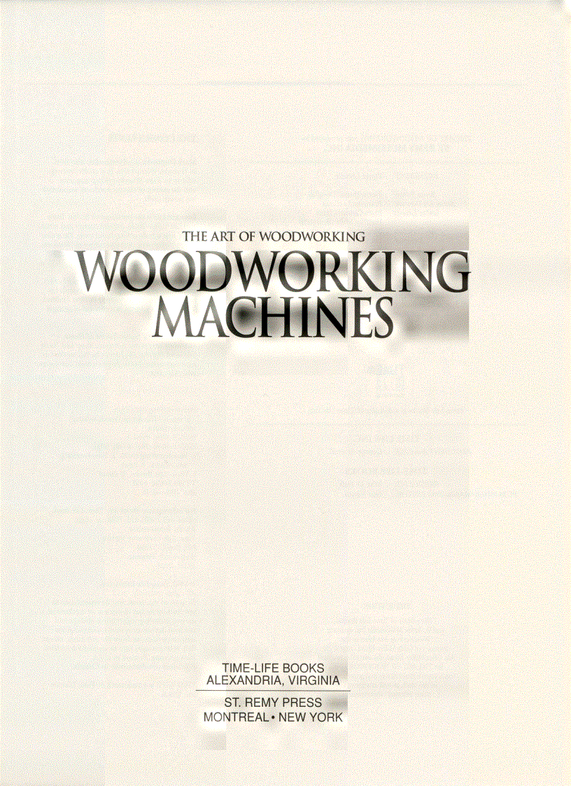The Art of Woodworking Vol 03 Machines