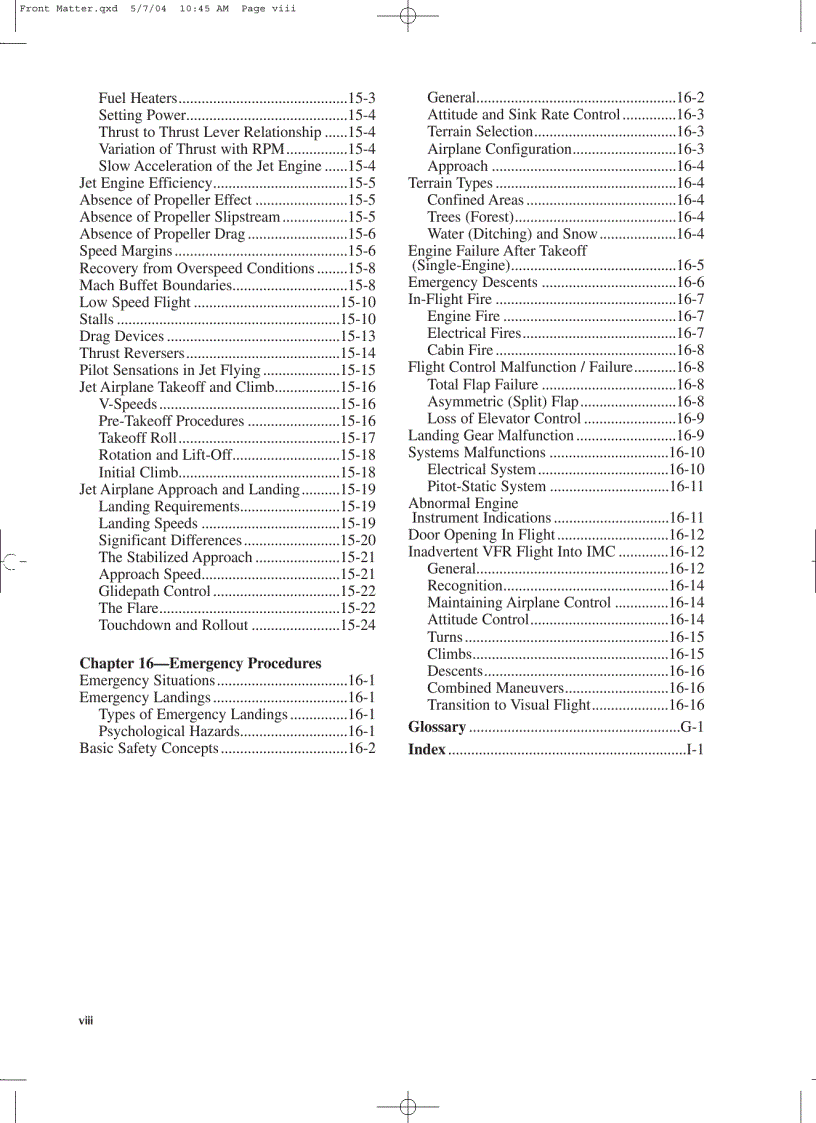 image for page Airplane Flying Handbook Federal Aviation Administration