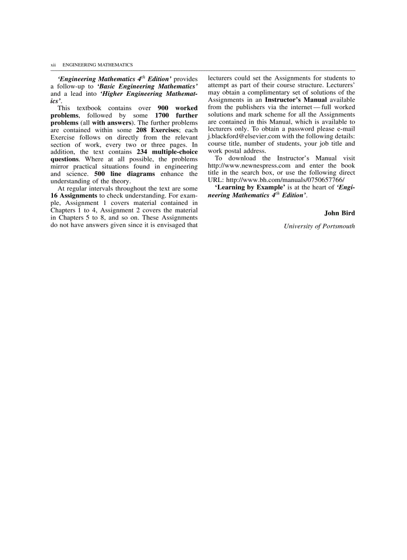 image for page Engineering Mathematics 4th Edition