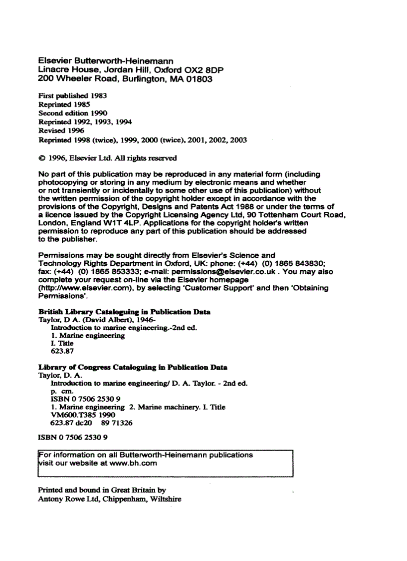 image for page Introduction to Marine Engineering 2nd Edition