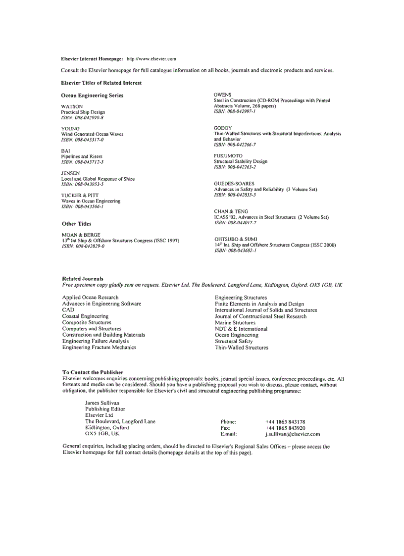image for page Marine Structural Design 1st Edition