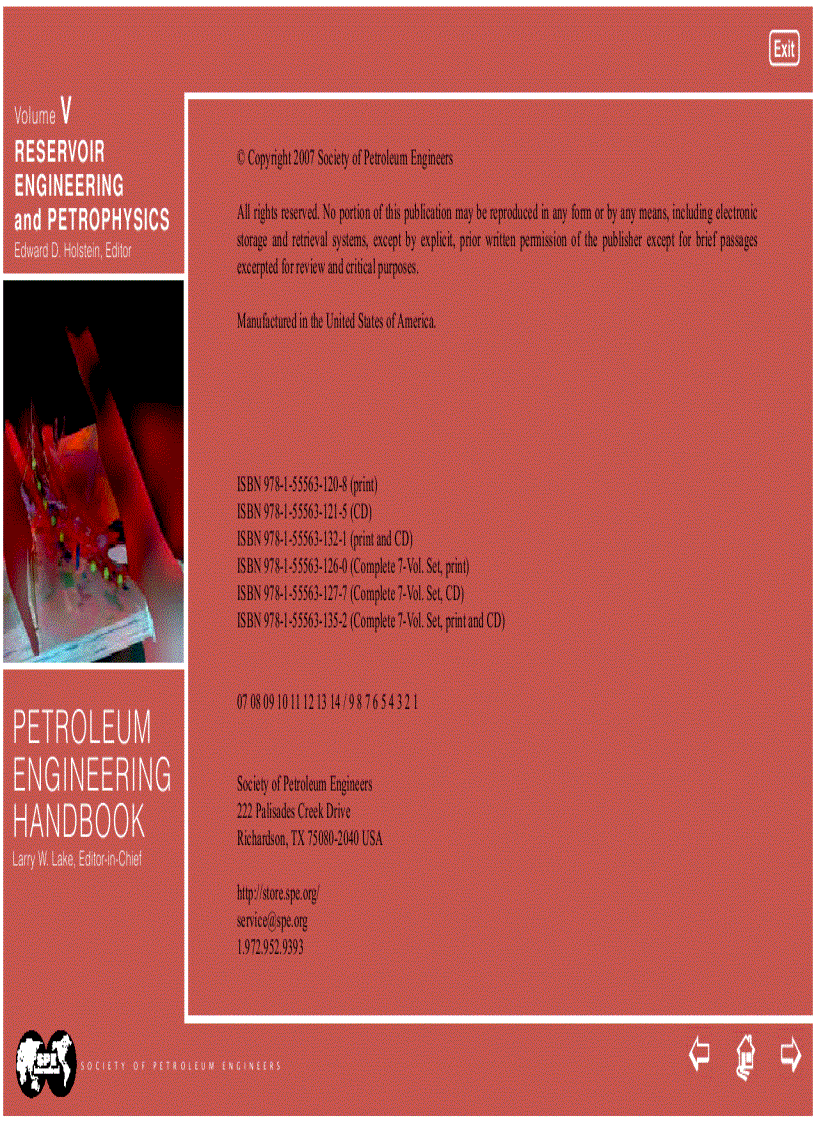 image for page Petroleum Engineering Handbook Volume 5