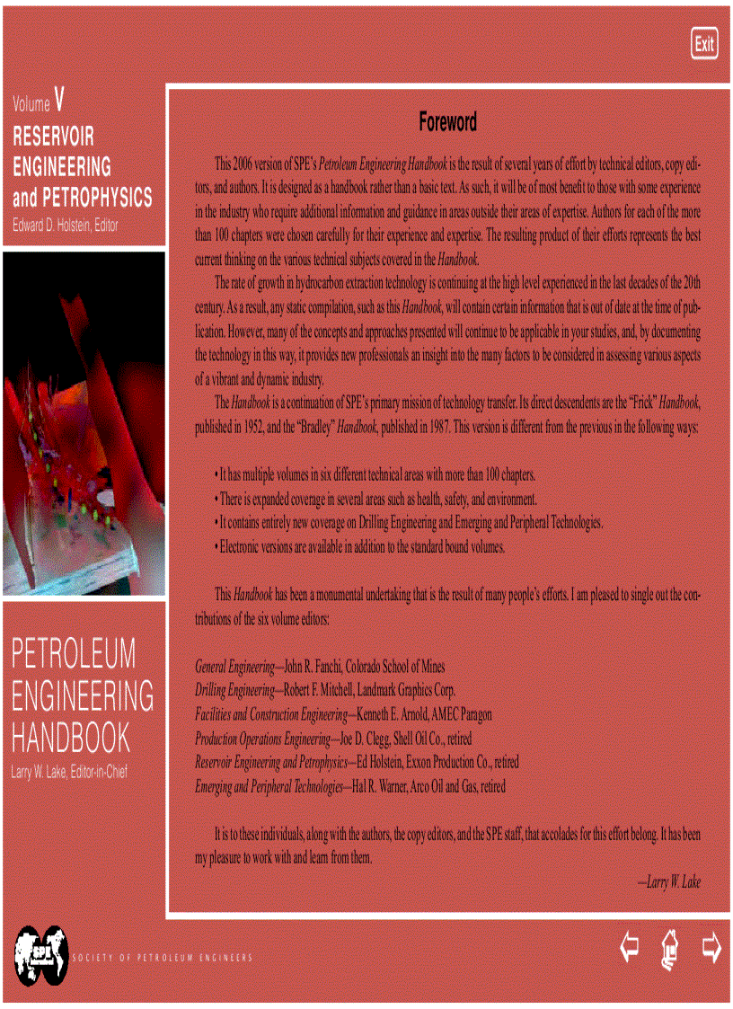 image for page Petroleum Engineering Handbook Volume 5