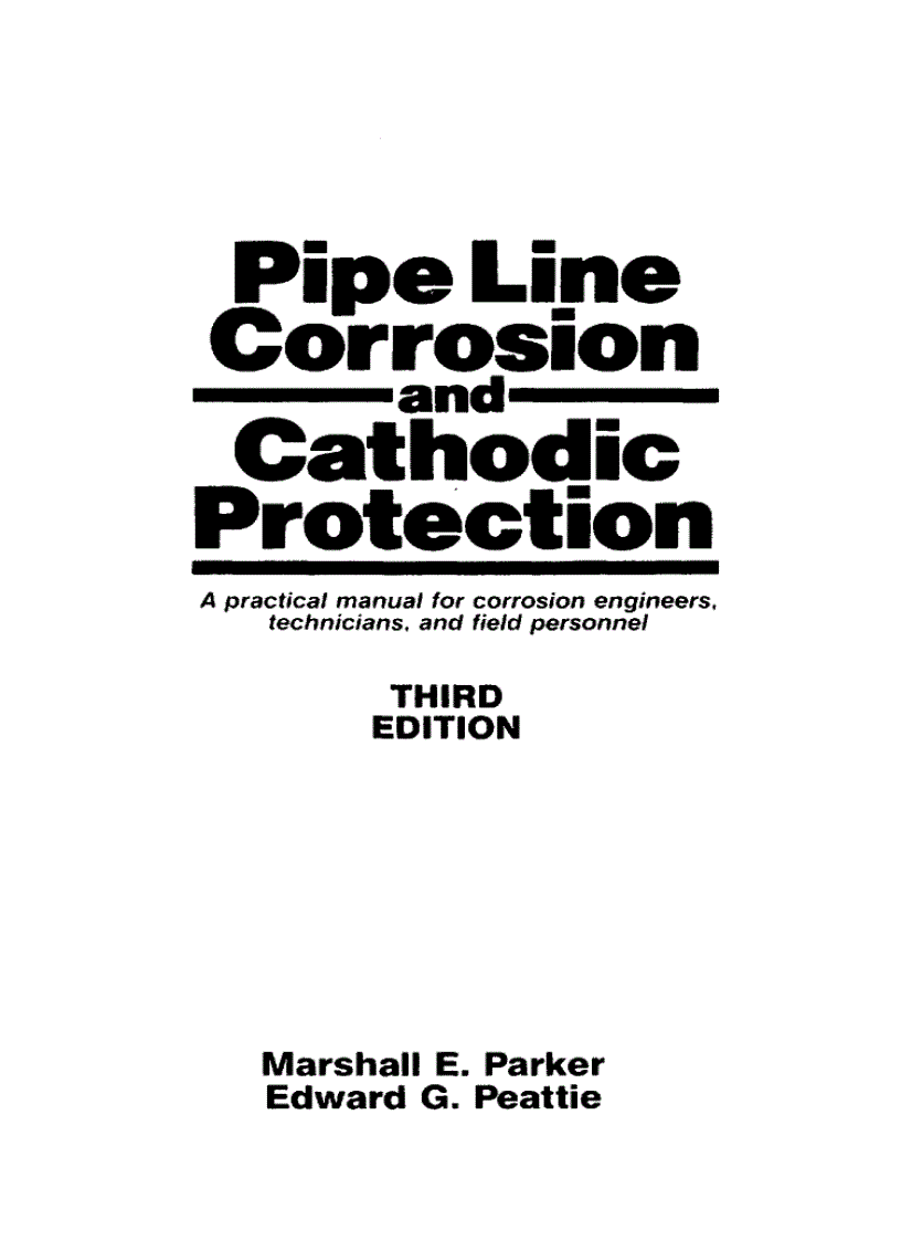 image for page Pipeline Corrosion and Cathodic Protection 3rd Edition