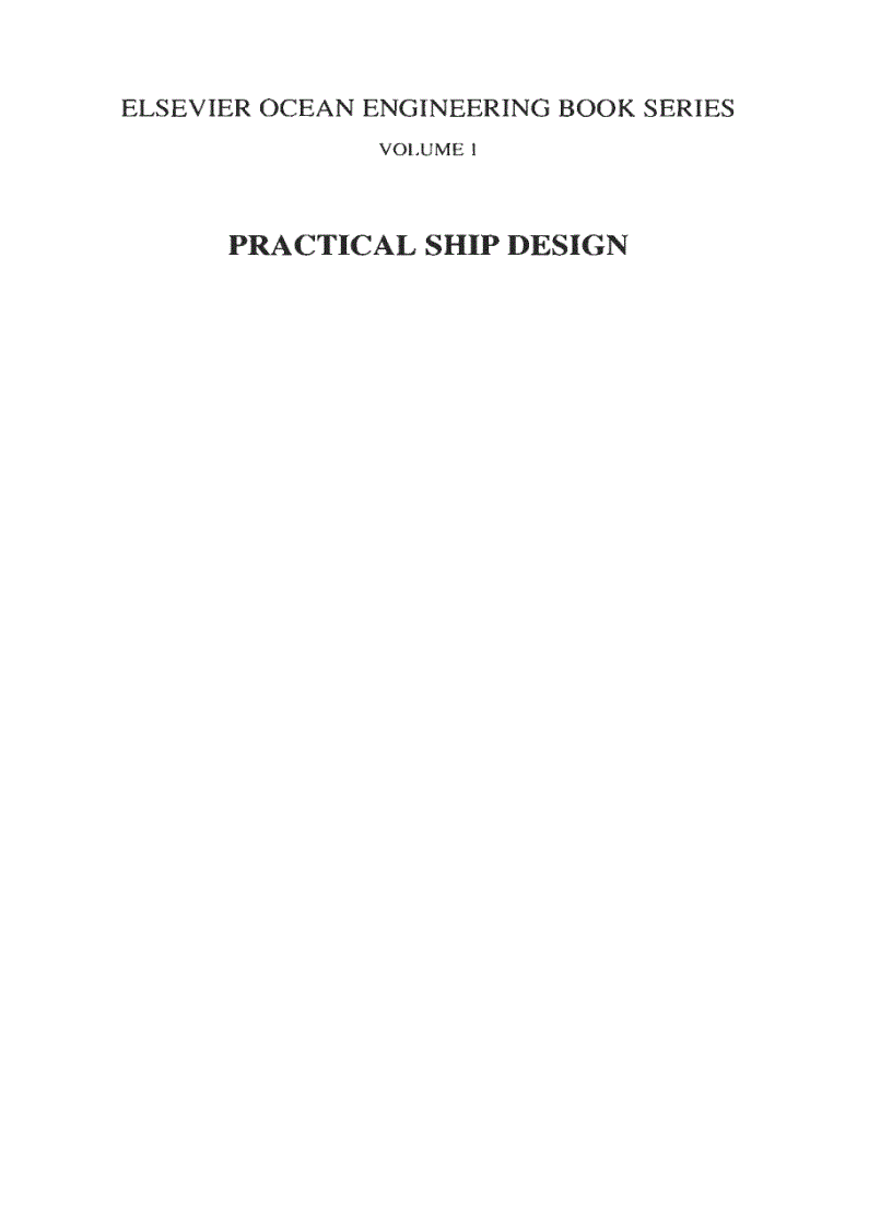 image for page Practical Ship Design 1st Editon Volume 1