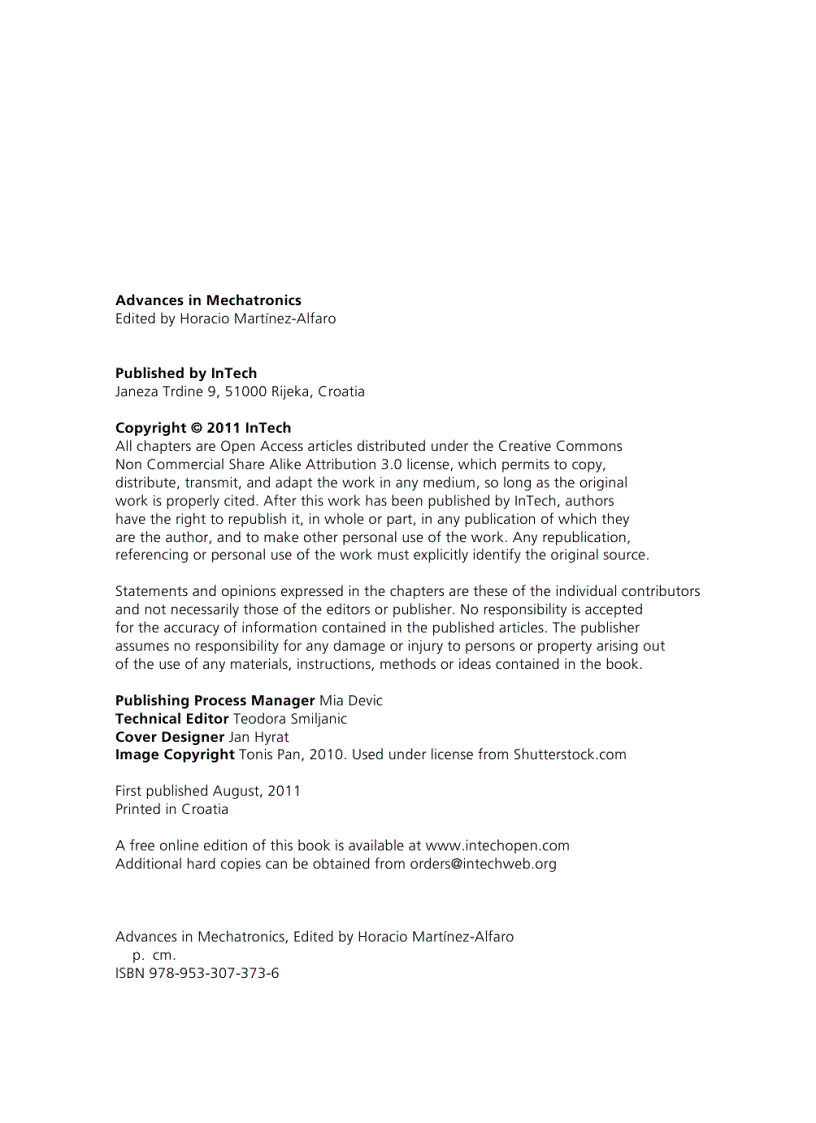 image for page Advances in Mechatronics