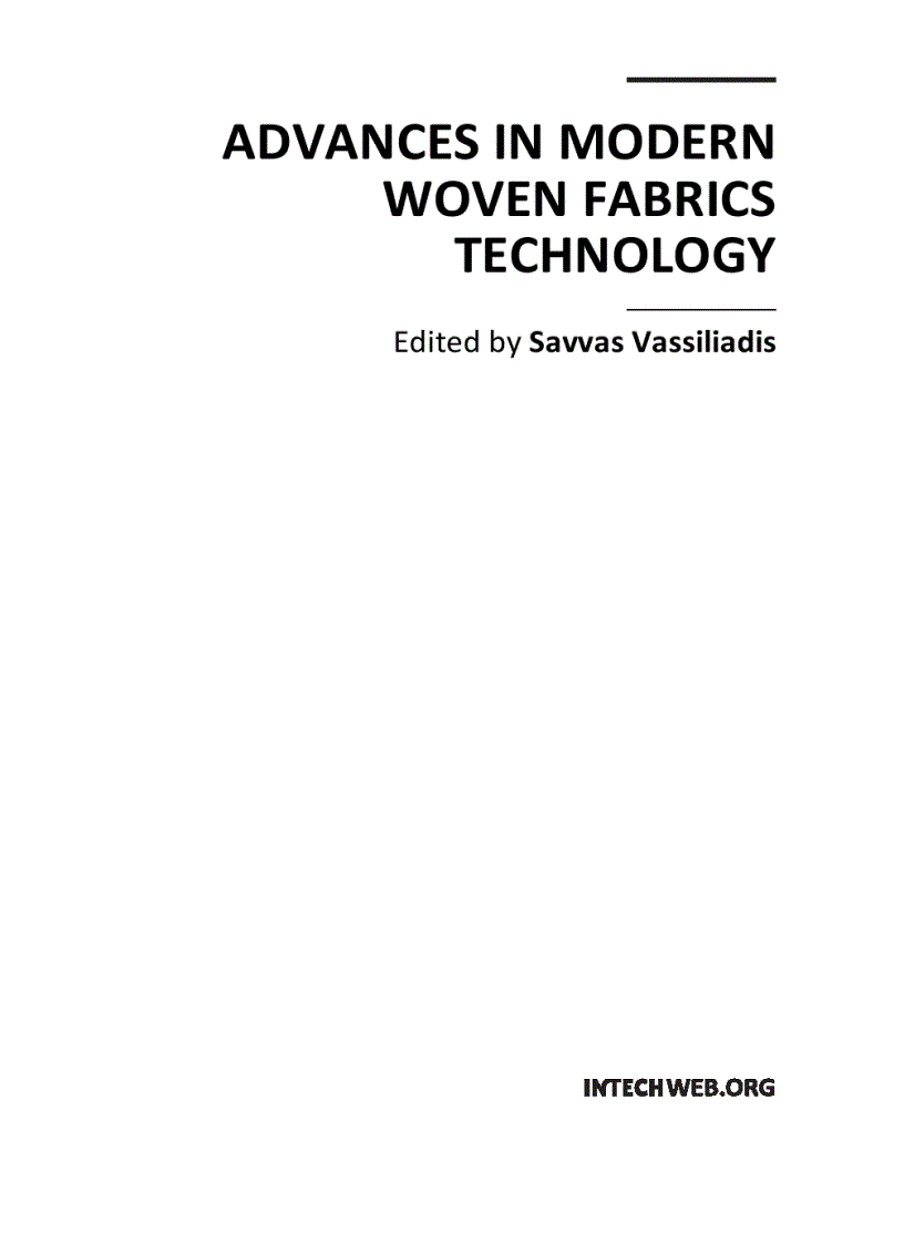 image for page Advances in Modern Woven Fabrics Technology