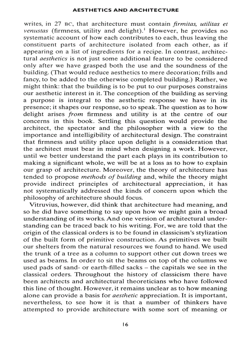 image for page Aesthetics and Architecture