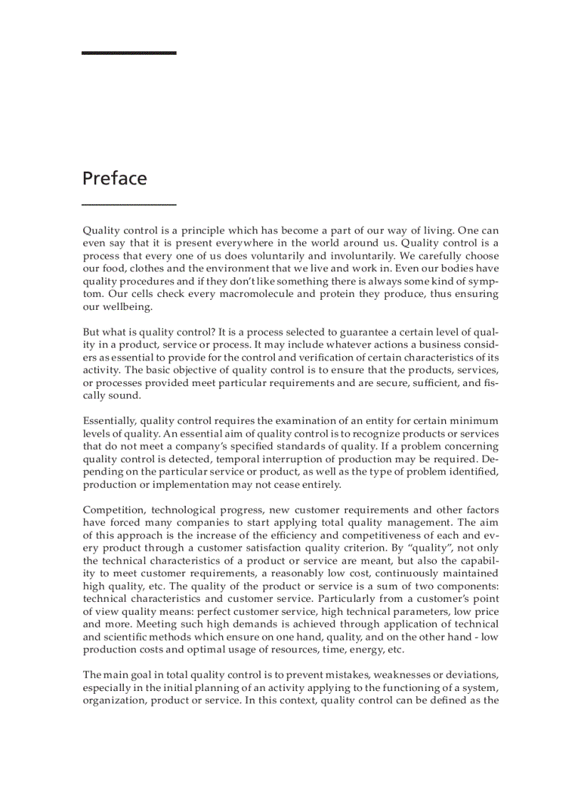 image for page Applications and Experiences of Quality Control