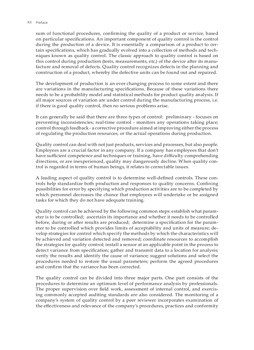 image for page Applications and Experiences of Quality Control