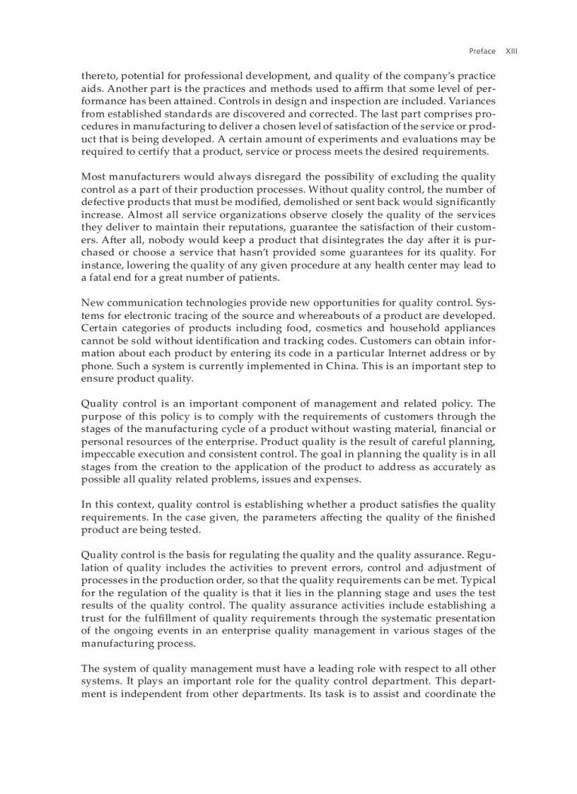 image for page Applications and Experiences of Quality Control