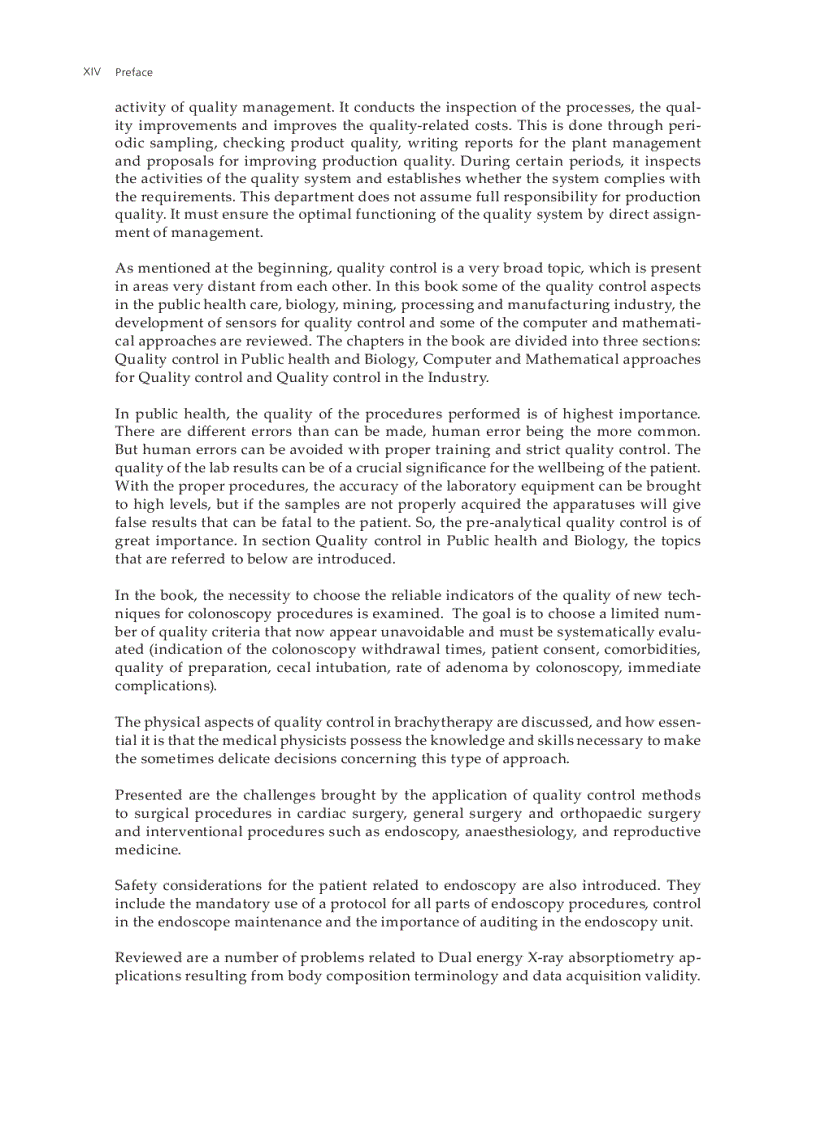 image for page Applications and Experiences of Quality Control