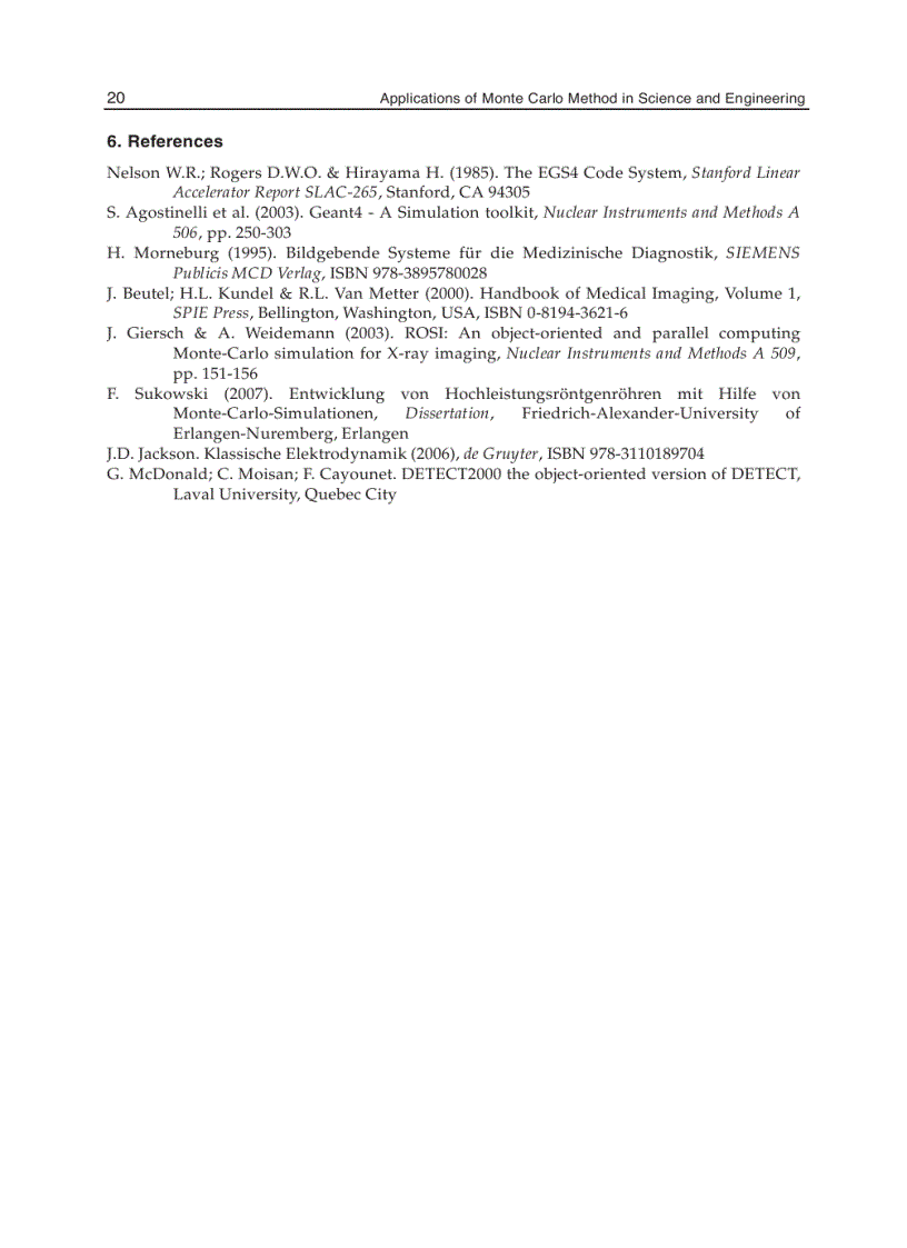 image for page Applications of Monte Carlo Method in Science and Engineering