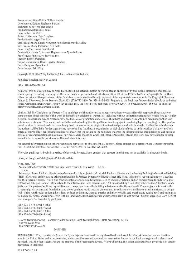 image for page Autodesk Revit Architecture 2011 No Experience Required