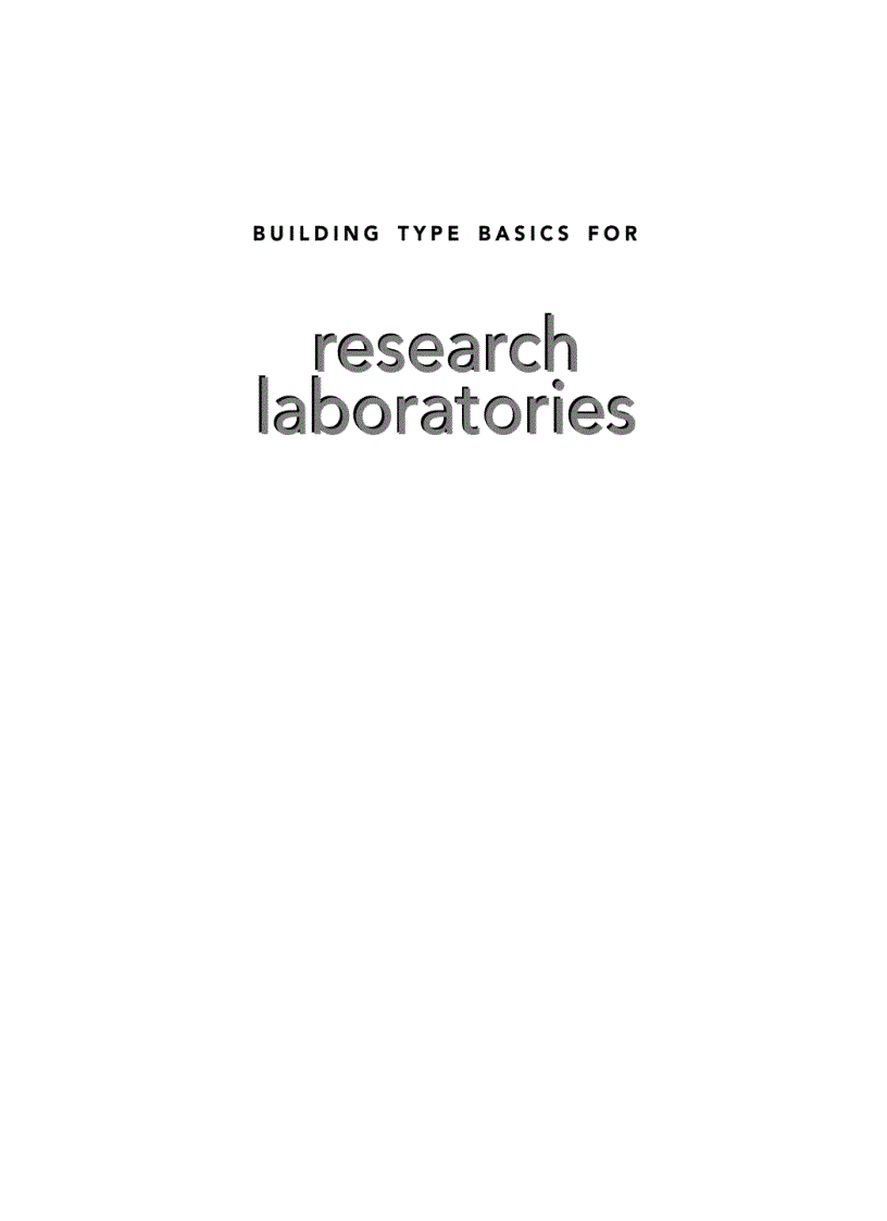 image for page Building Type Basics for Research Laboratories 2nd Edition
