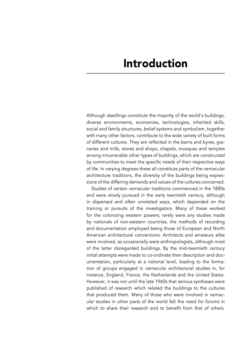 image for page Built to Meet Needs Cultural Issues in Vernacular Architecture