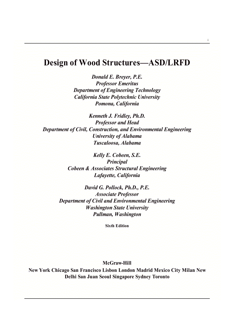 image for page Design of Wood Structures