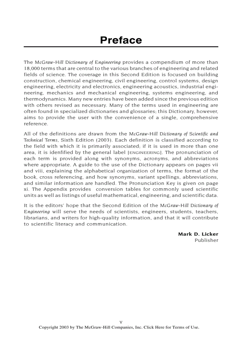 image for page Dictionary of Engineering