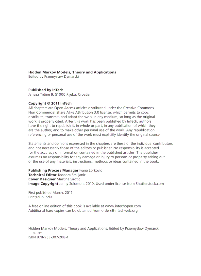 image for page Hidden Markov Models Theory and Applications