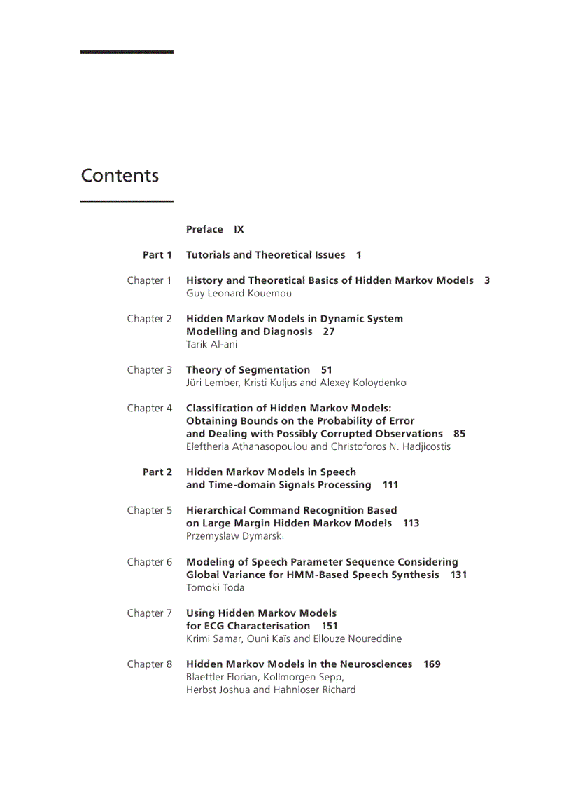 image for page Hidden Markov Models Theory and Applications