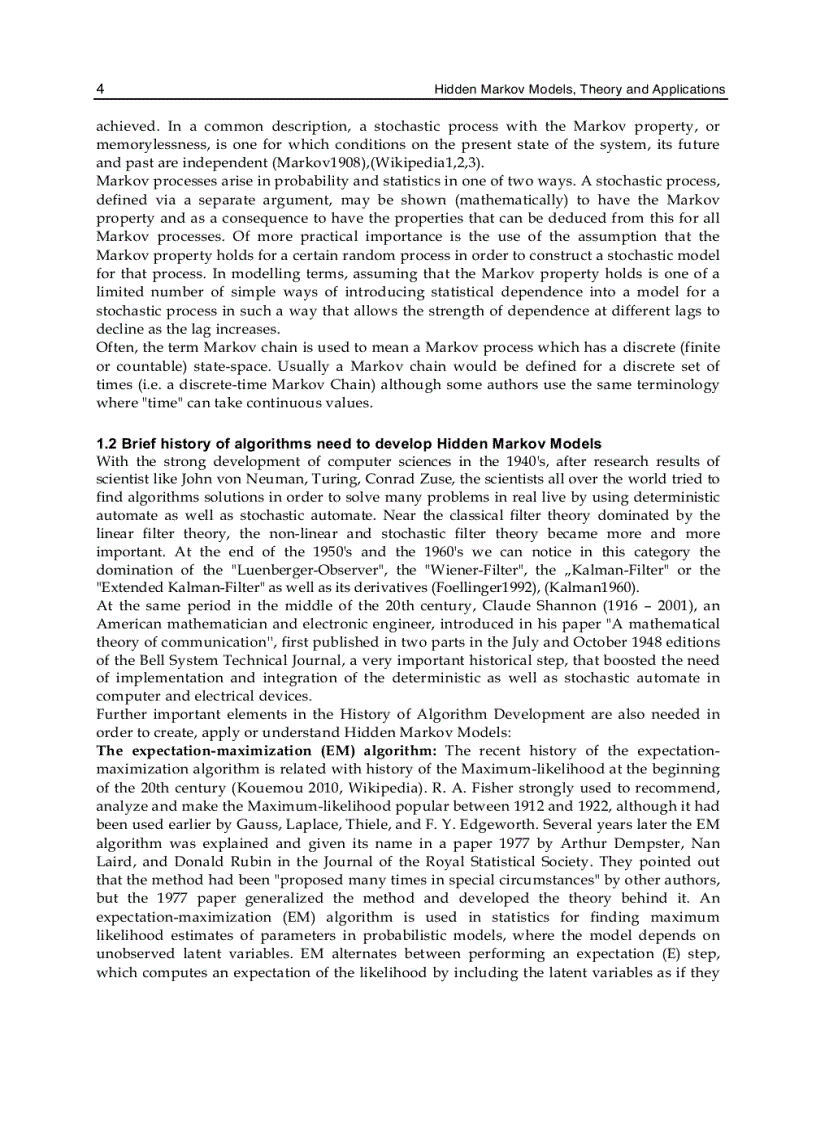 image for page Hidden Markov Models Theory and Applications