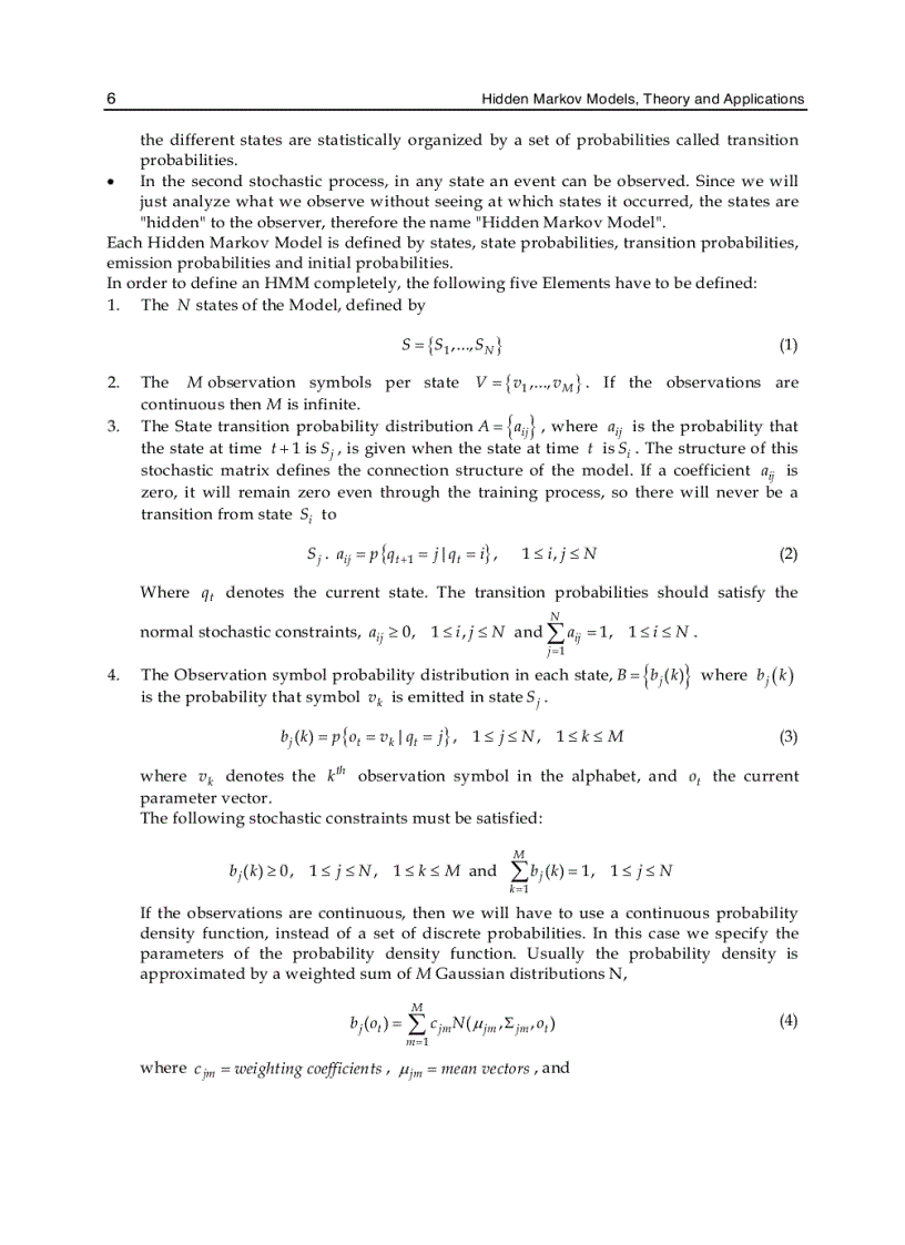image for page Hidden Markov Models Theory and Applications
