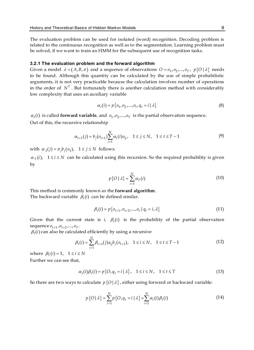 image for page Hidden Markov Models Theory and Applications