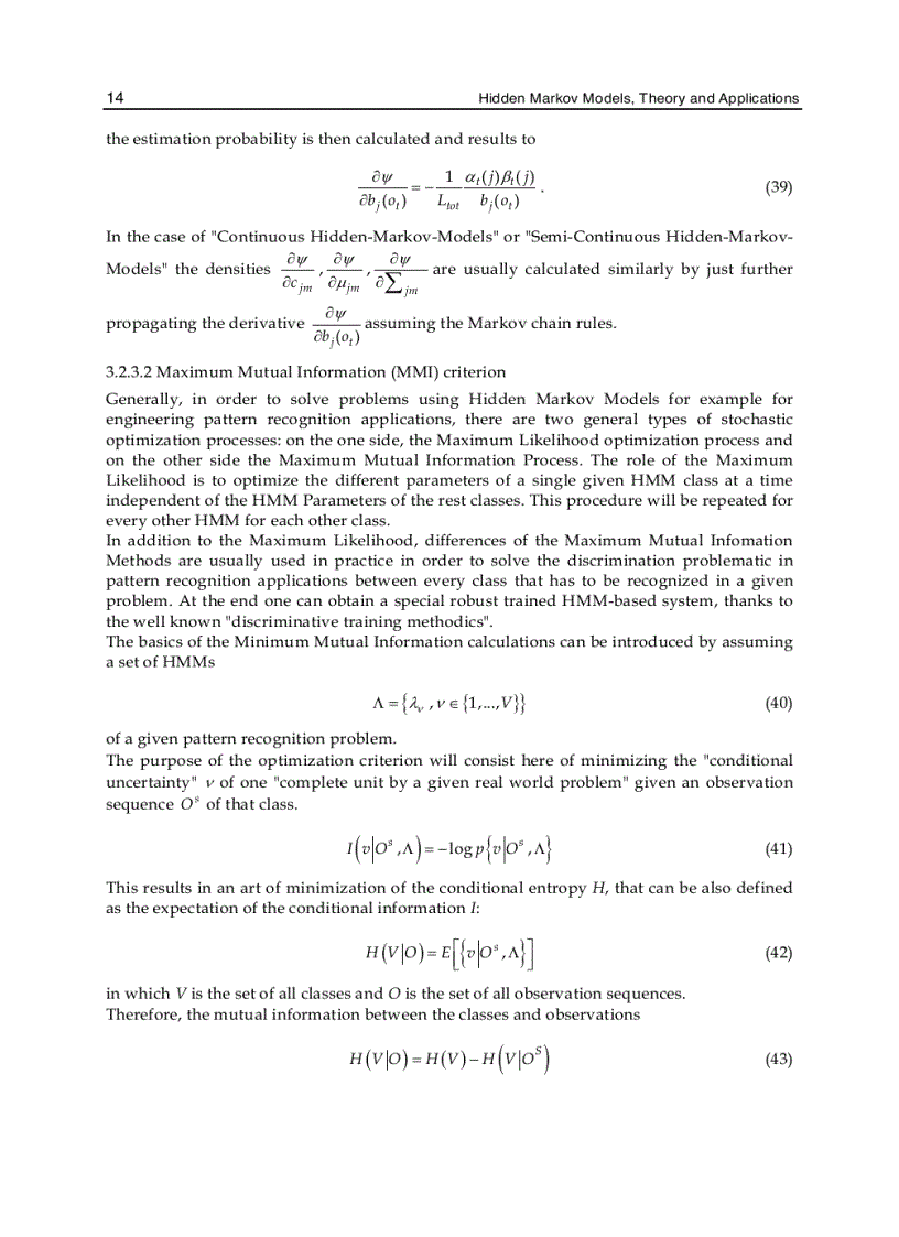 image for page Hidden Markov Models Theory and Applications