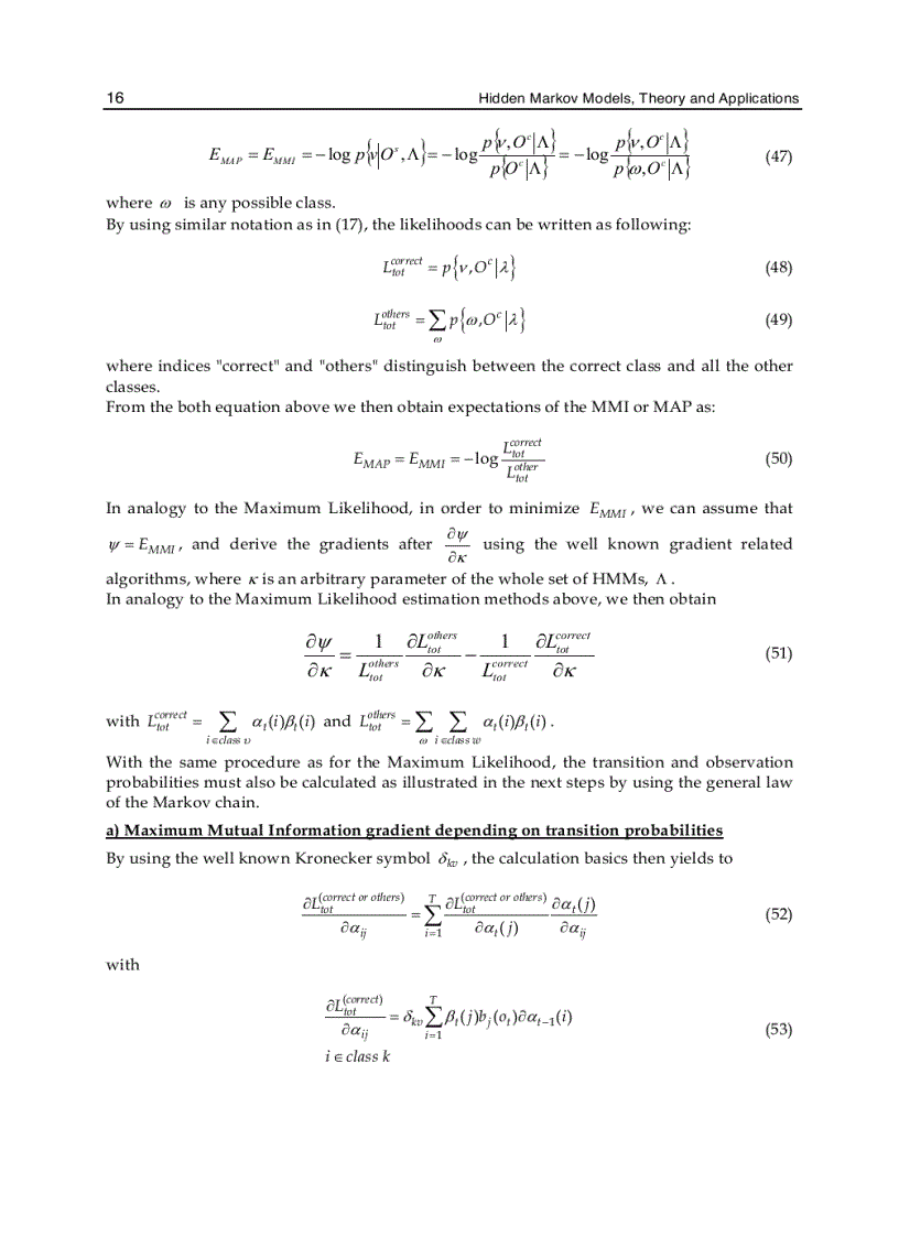 image for page Hidden Markov Models Theory and Applications