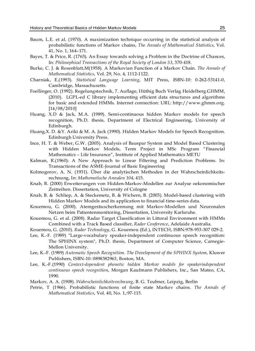 image for page Hidden Markov Models Theory and Applications