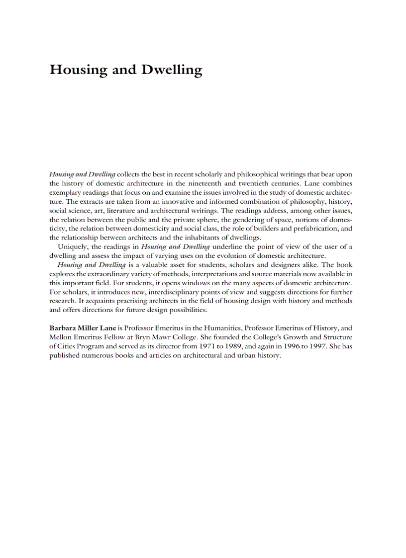 image for page Housing and Dwelling