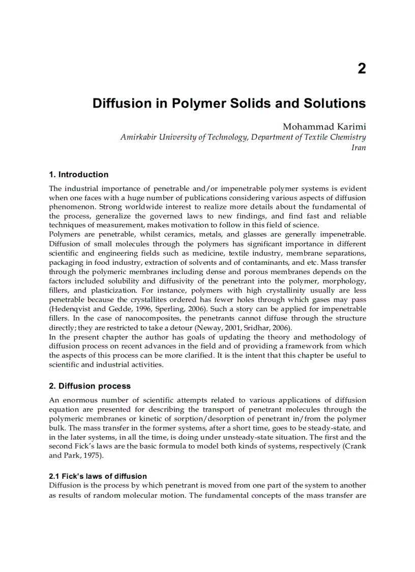 image for page Mass Transfer in Chemical Engineering Processes