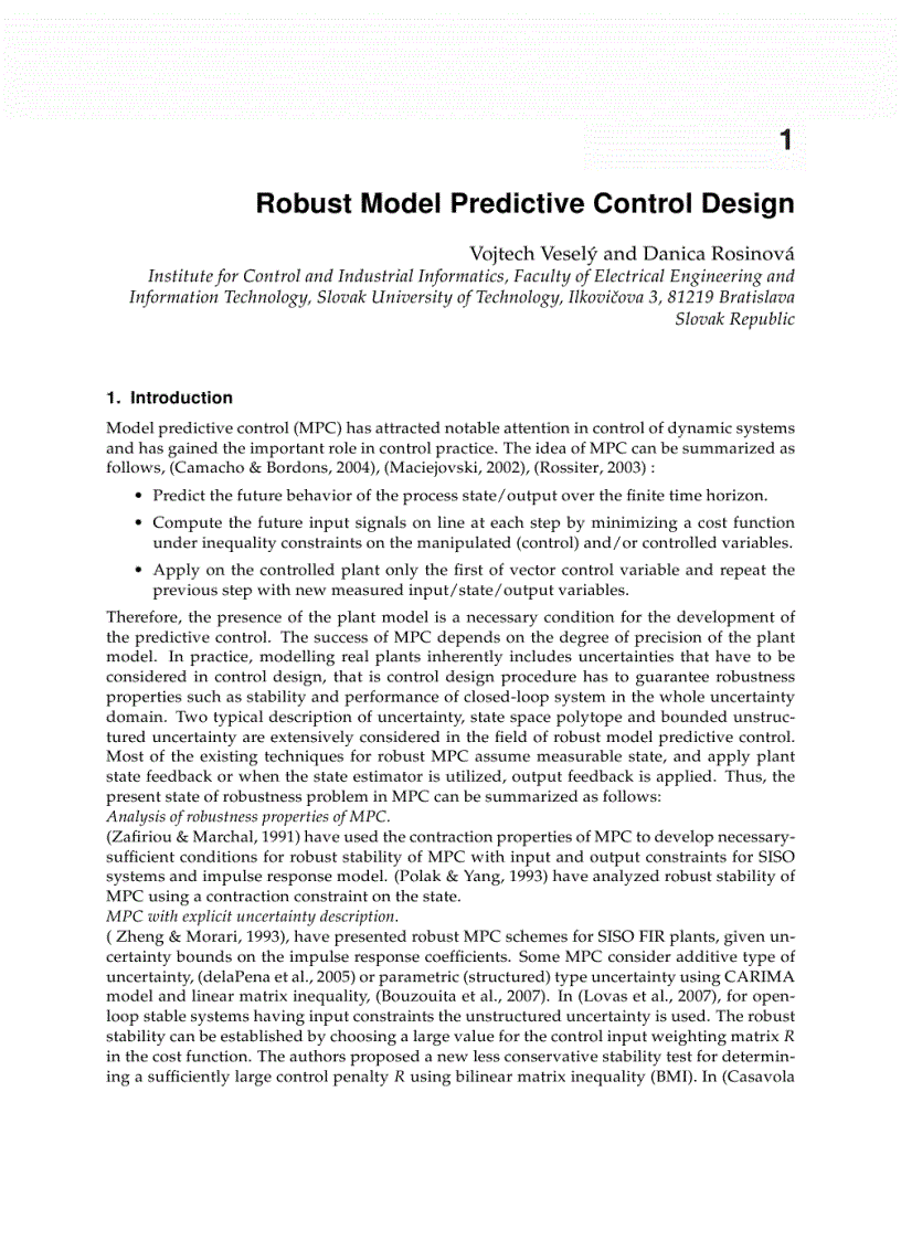 image for page Model Predictive Control