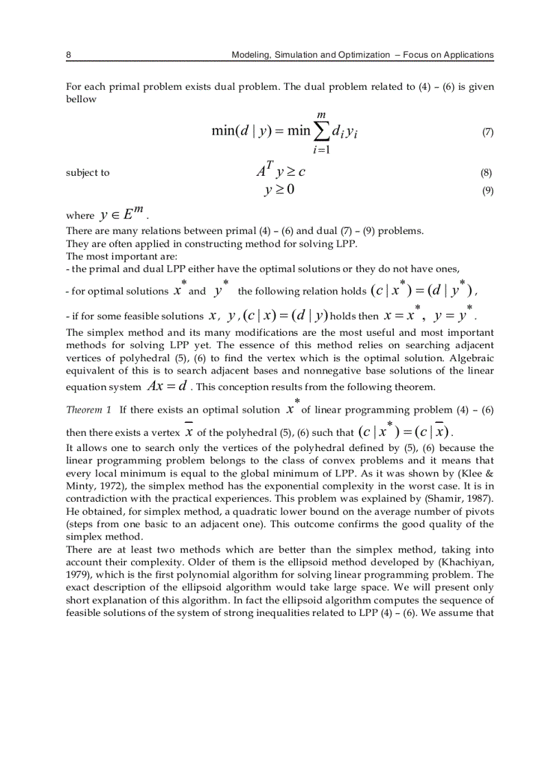 image for page Modeling Simulation and Optimization Focus on Applications
