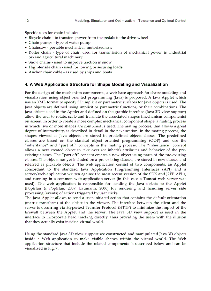 image for page Modeling Simulation and Optimization Tolerance and Optimal Control