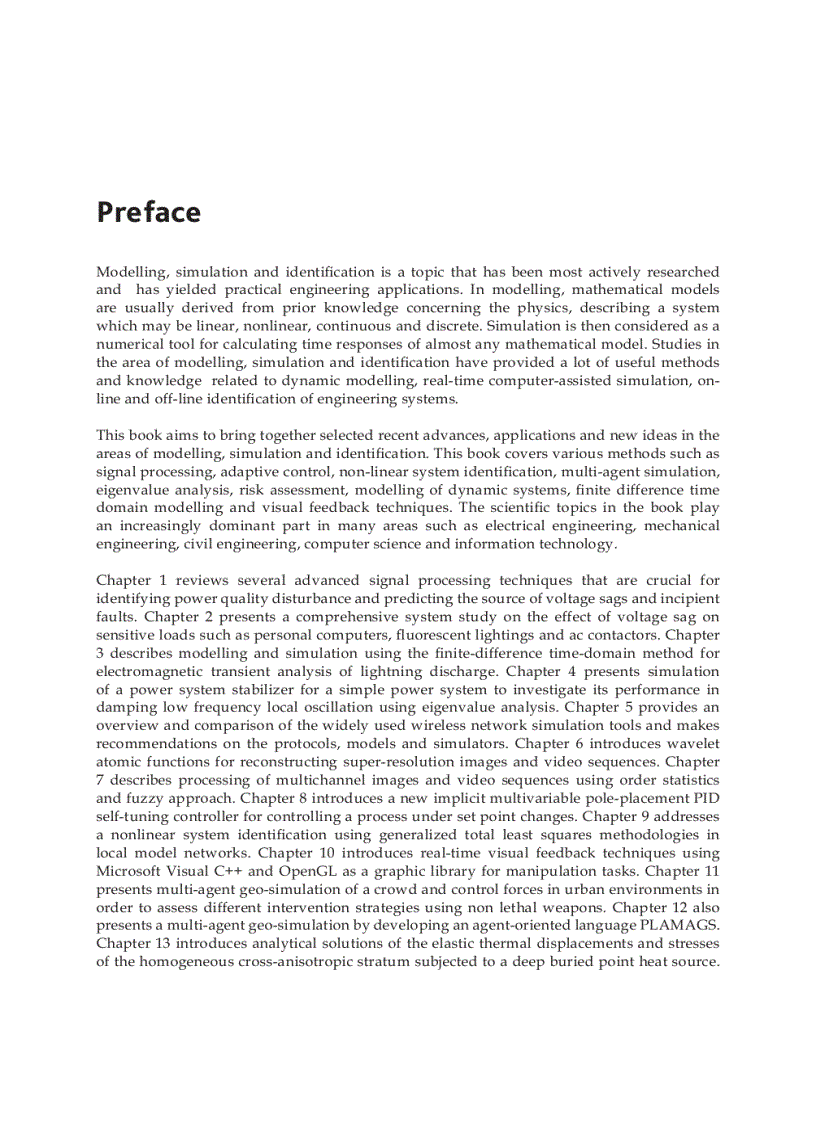 image for page Modelling Simulation and Identification